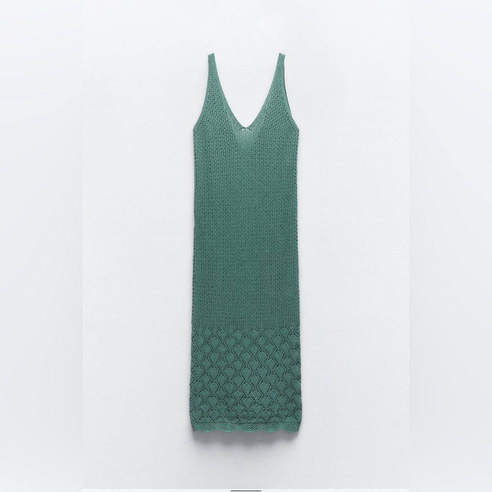ZARA STRAPPY CHENILLE DRESS - Picture 4 of 5